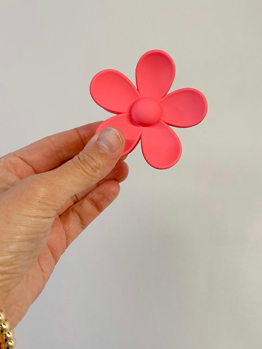 Bright Pink Flower Clip